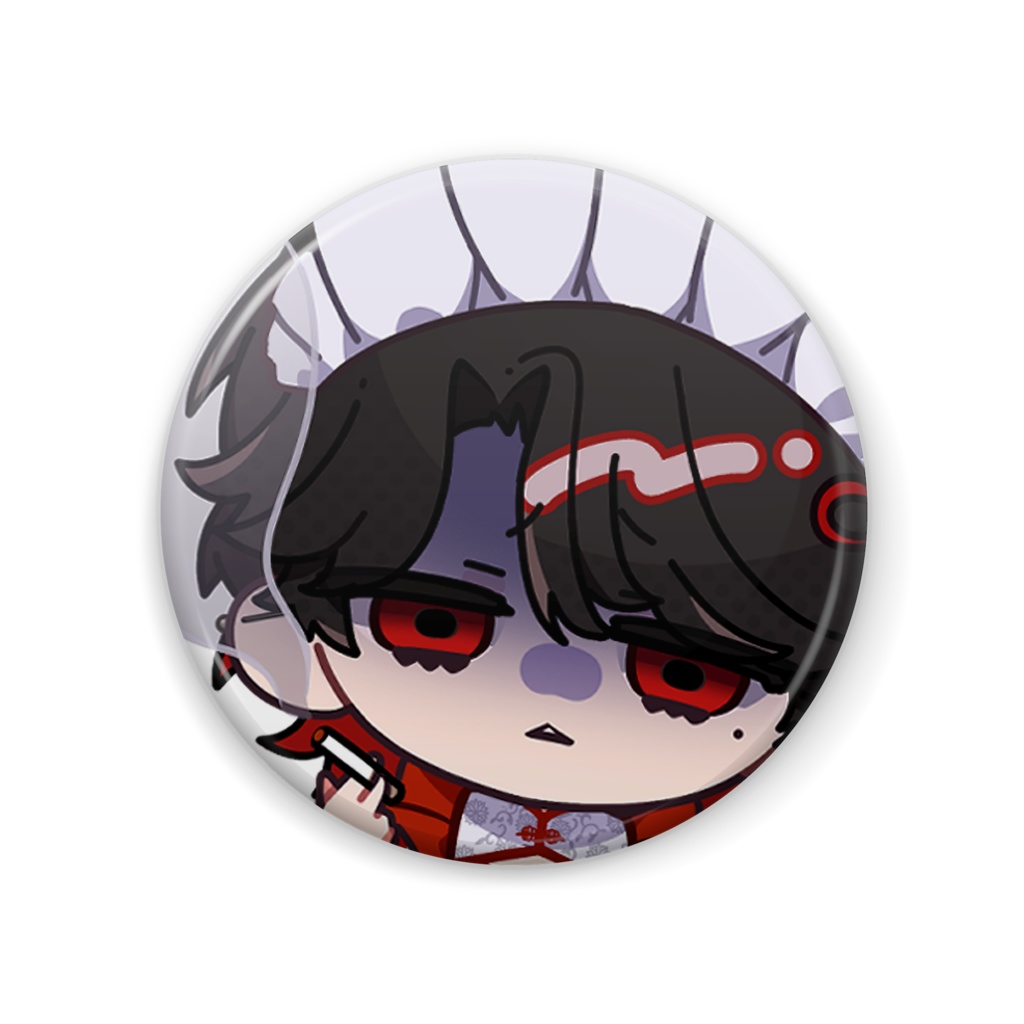【缶バッジ】迷十のミニキャラ 缶バッジ 怒ってるver