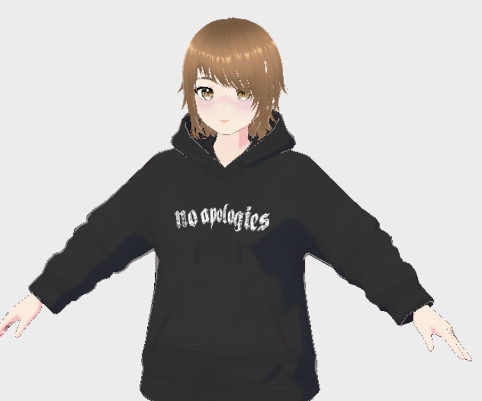 No Apologies Vtuber Hoodie Design