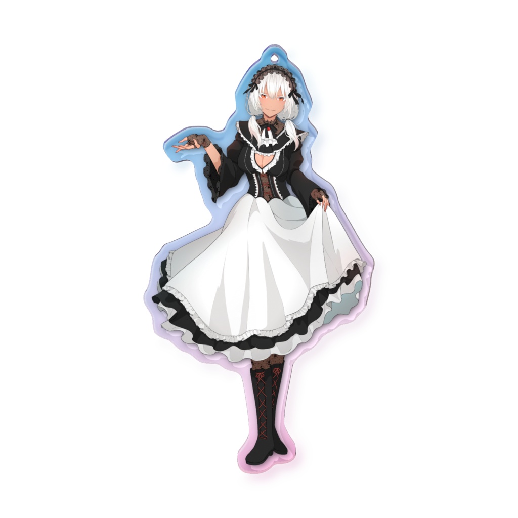 「メイド衣装」オーロラアクリルキーホルダー