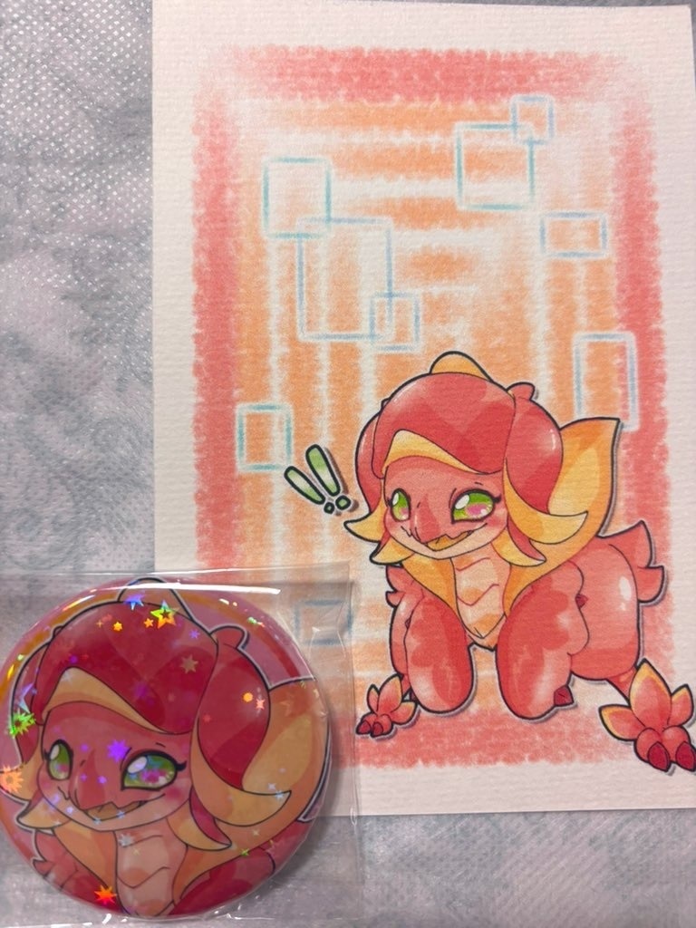 イクトミ仔竜ポストカード&缶バッジ