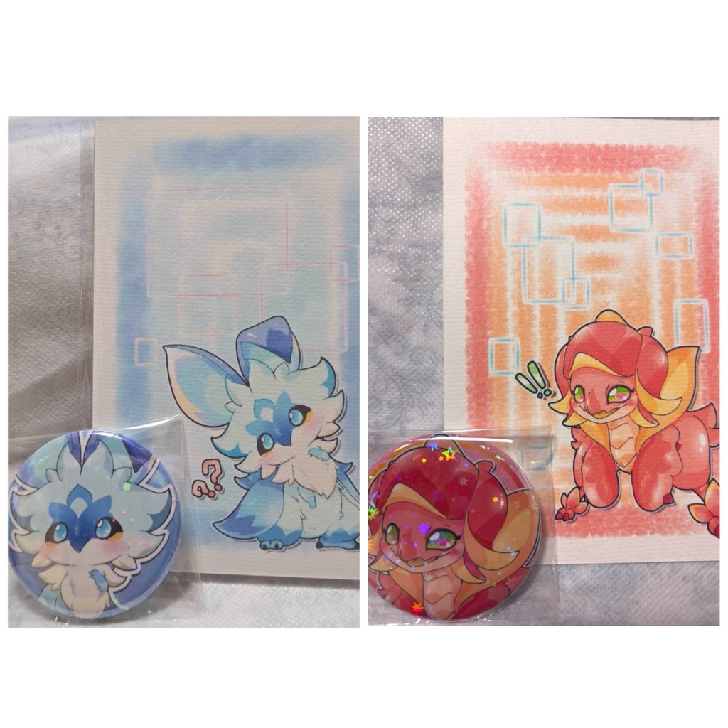 イクトミ仔竜ポストカード&缶バッジ