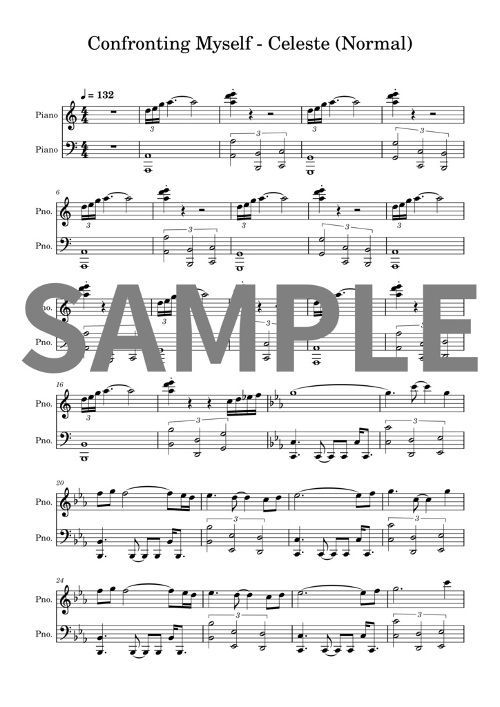 【楽譜セット】Confronting Myself - Celeste｜MIDI + PDF（Normal）