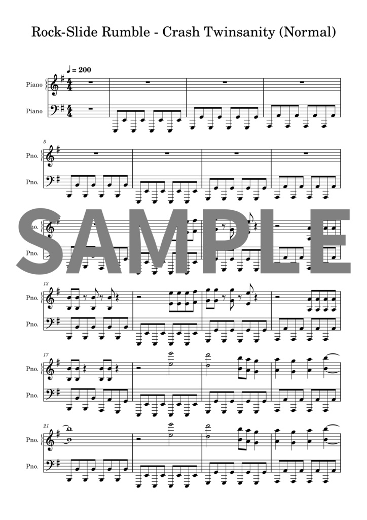 【楽譜セット】ゴロゴロいわをゴー！ - クラッシュ・バンディクー5｜MIDI + PDF（Normal）