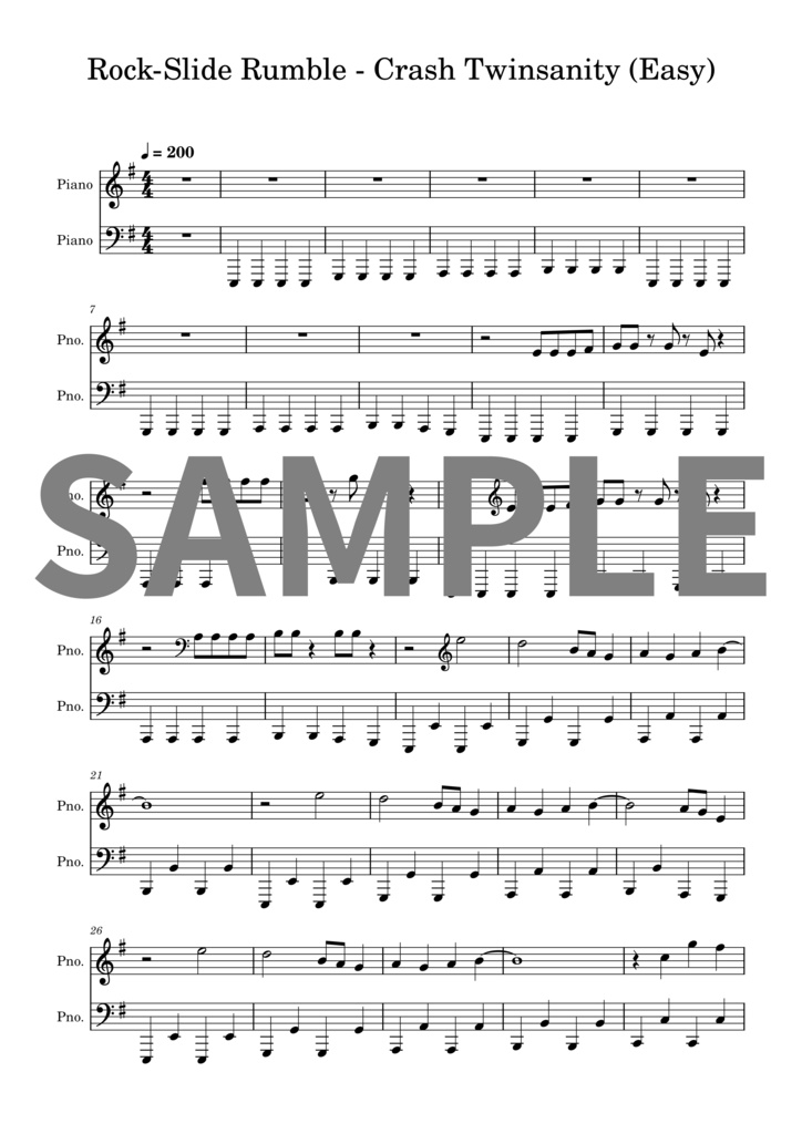 【楽譜セット】ゴロゴロいわをゴー！ - クラッシュ・バンディクー5｜MIDI + PDF（Easy）