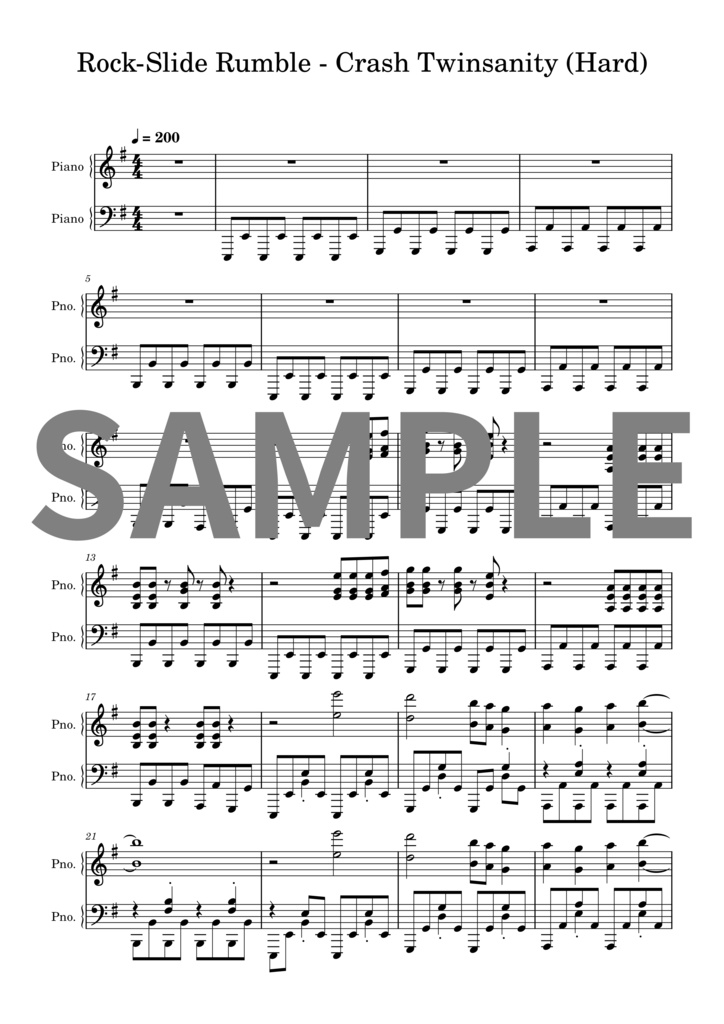 【楽譜セット】ゴロゴロいわをゴー！ - クラッシュ・バンディクー5｜MIDI + PDF（Hard）