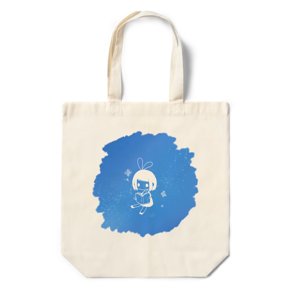 【エコバック】本を読む女の子