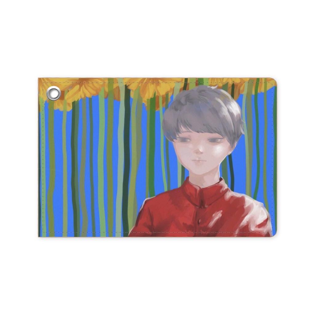 ひまわり畑の男の子パスケース