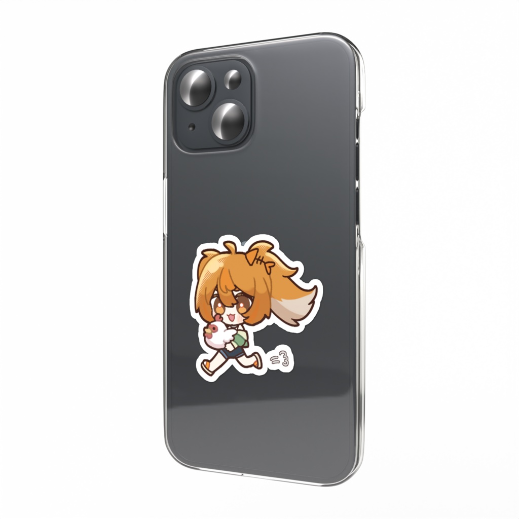 にわとりを運ぶさばスマホステッカー