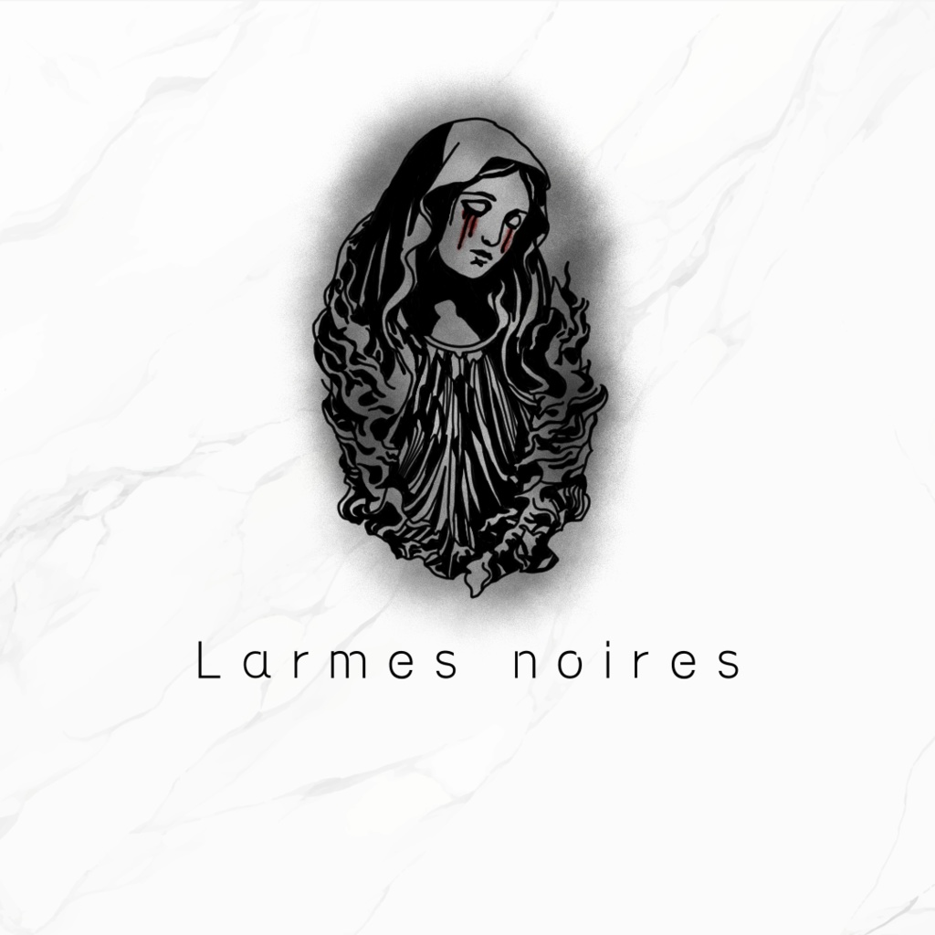 free tattoo『Larmes noires』