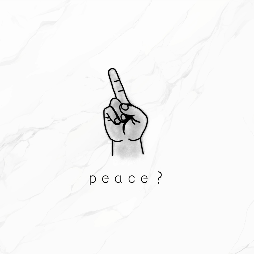 free tattoo『peace？』