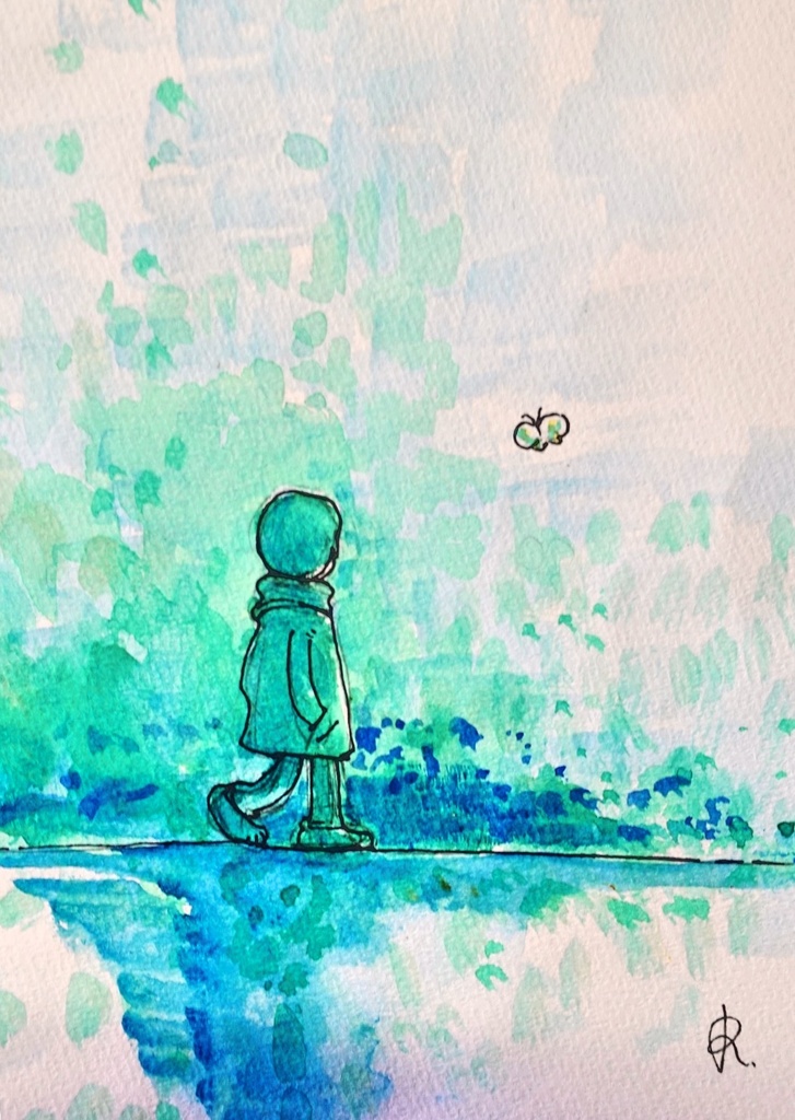 直筆絵画「 真夜中の始まり 」