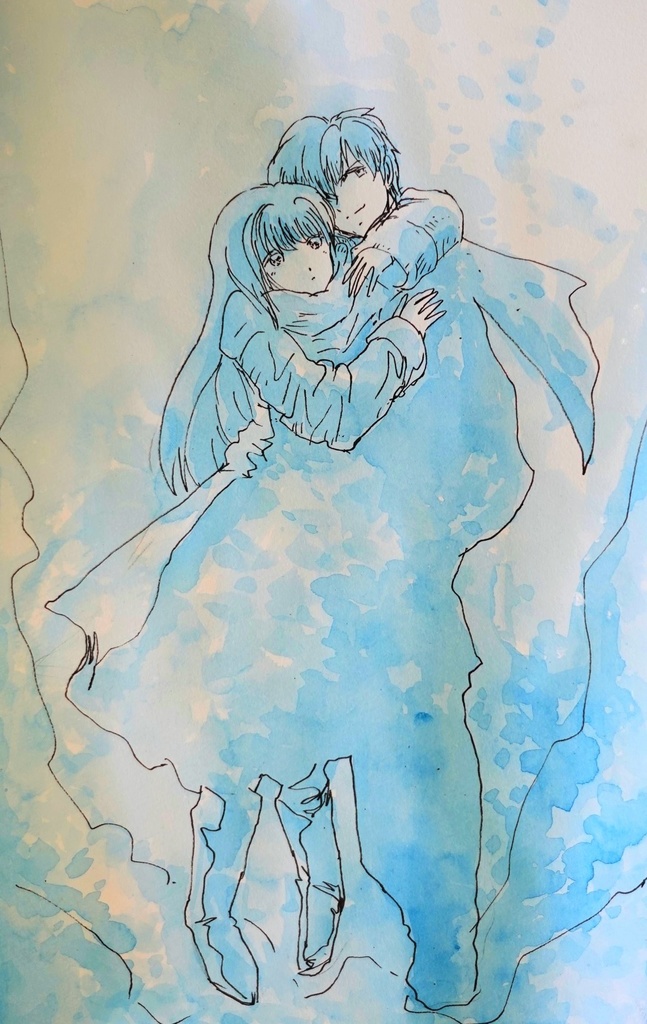 直筆絵画「Bバージン・秋とユイ」