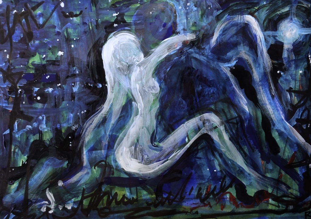 直筆絵画『 歓喜天・深海 』