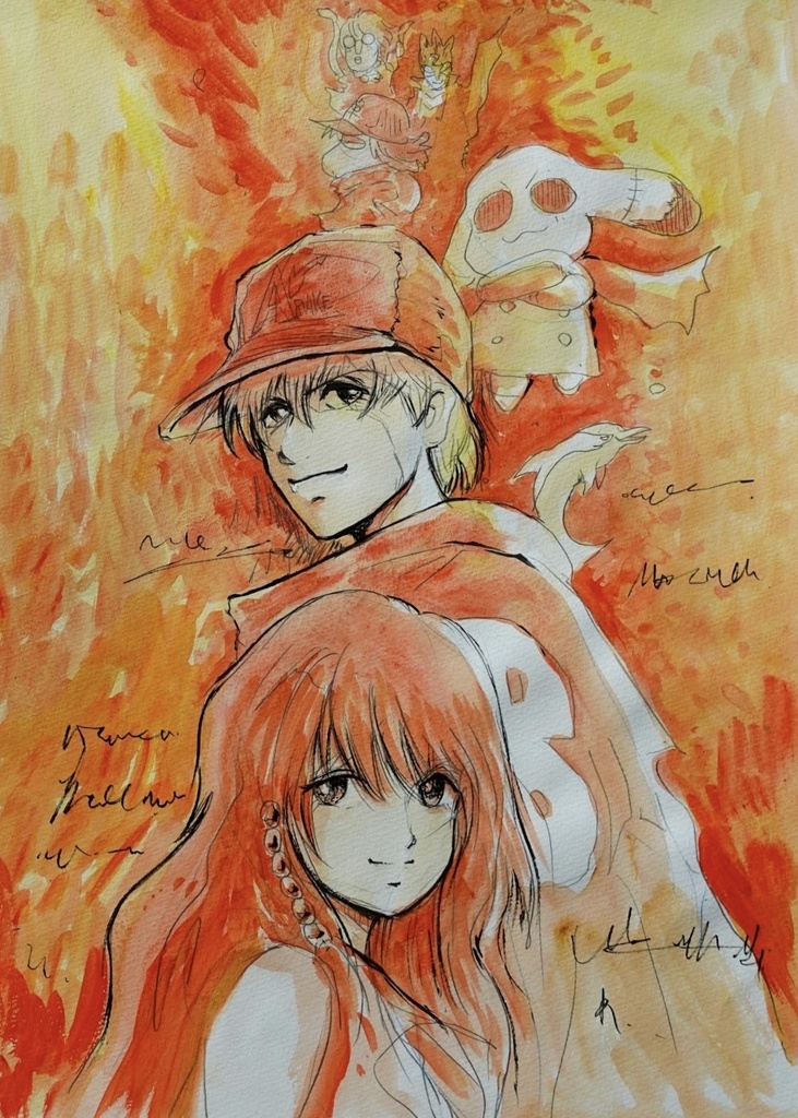 直筆絵画『 ウズメ・秋・ピリオド 』