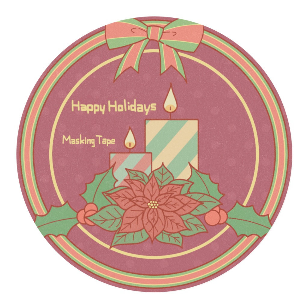 クリスマスマスキングテープ(キャンドルver.)全2種類