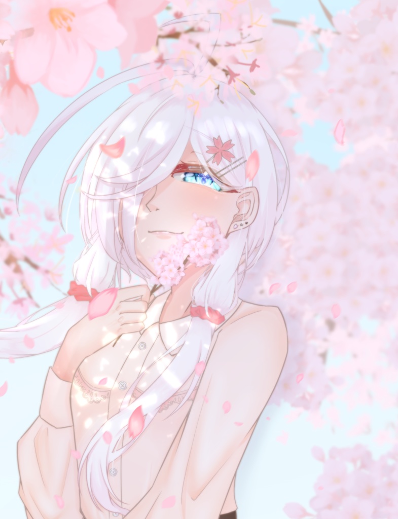 cherry blossom 角丸缶バッジ