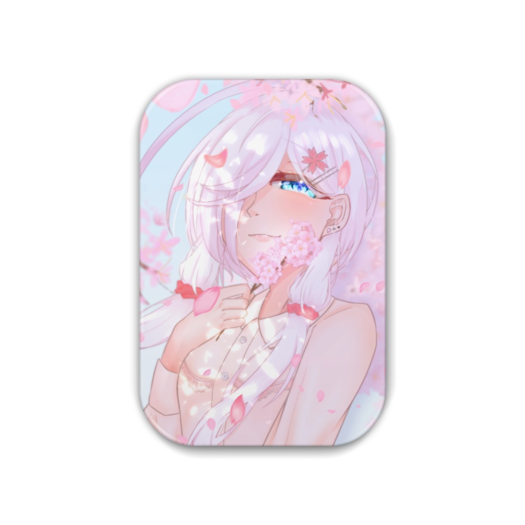 cherry blossom 角丸缶バッジ