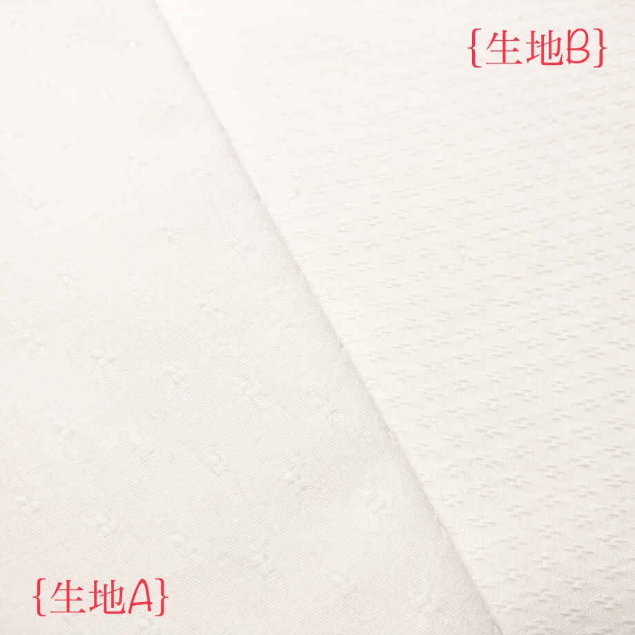 *ワンピース{白}*生地B(ノースリーブミドル丈*Vネック 裾レース)