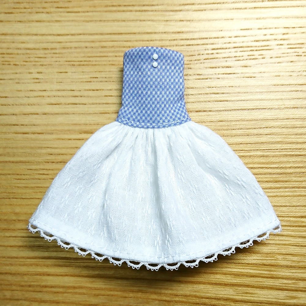 *ベアトップワンピ B {紺×白}