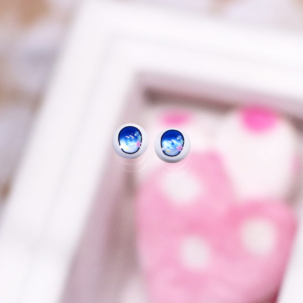 8mmドールアイ 星アイ ブルー☆