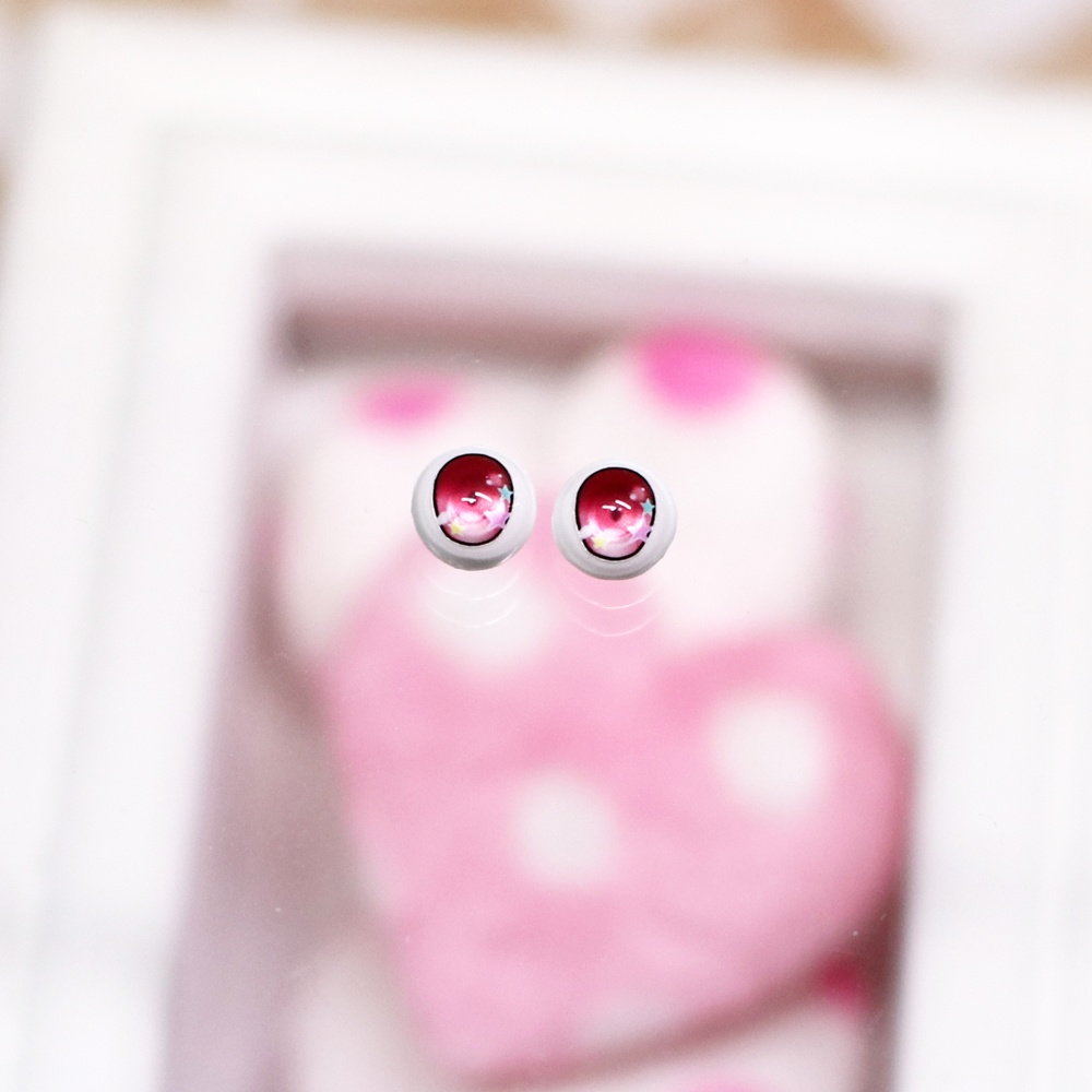 8mmドールアイ 星アイ レッド☆