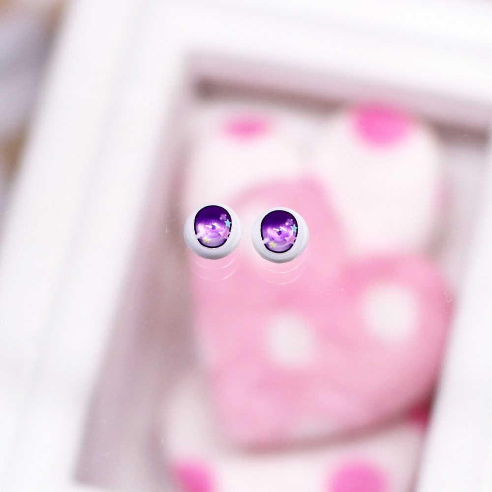 8mmドールアイ 星アイ パープル☆