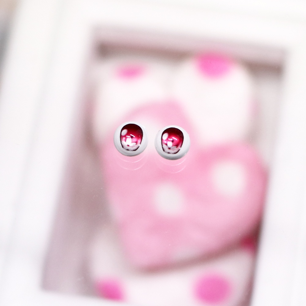 8mmドールアイ 花アイ レッド{さくら}