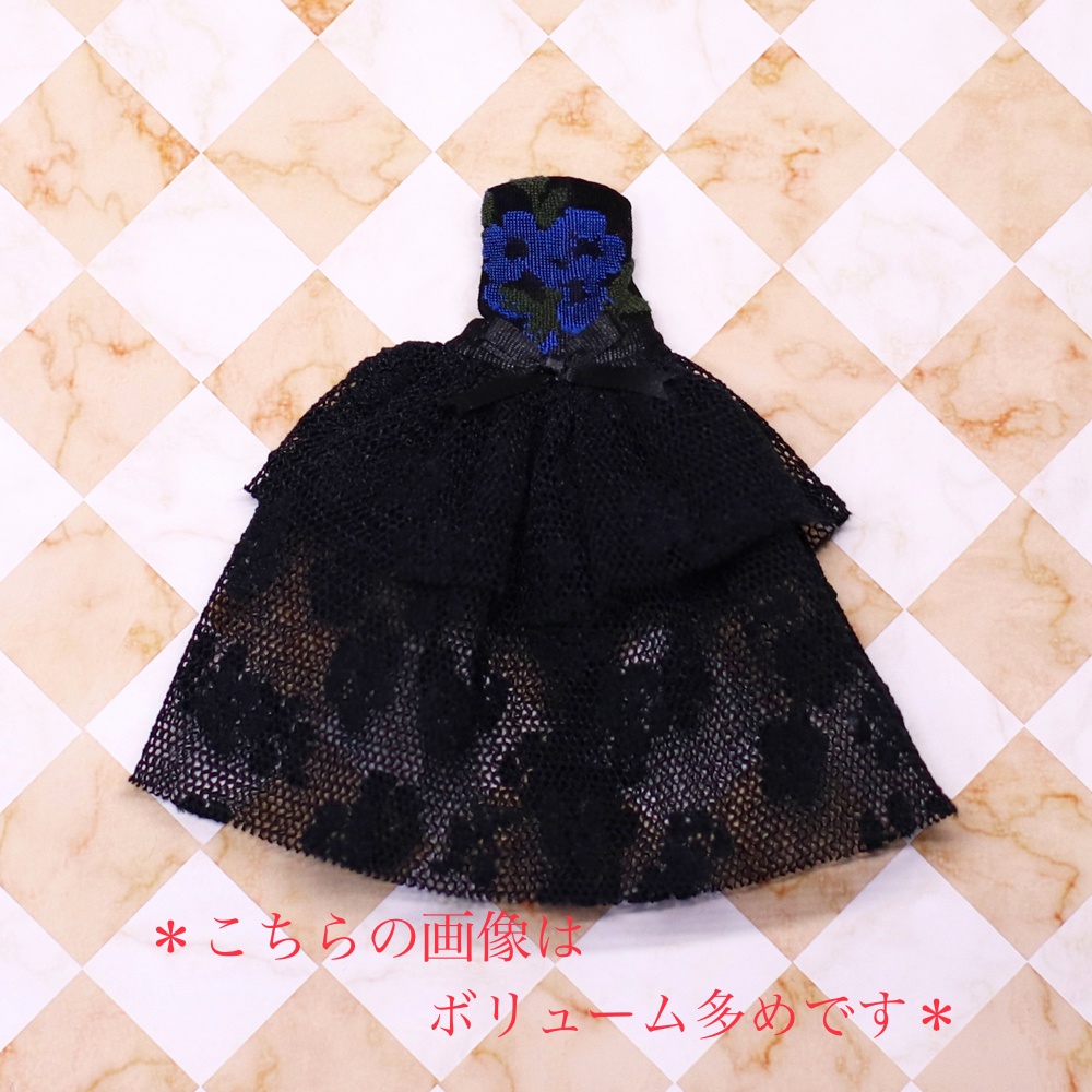 *チュールドレス {蒼バラ柄} ボリュームノーマル