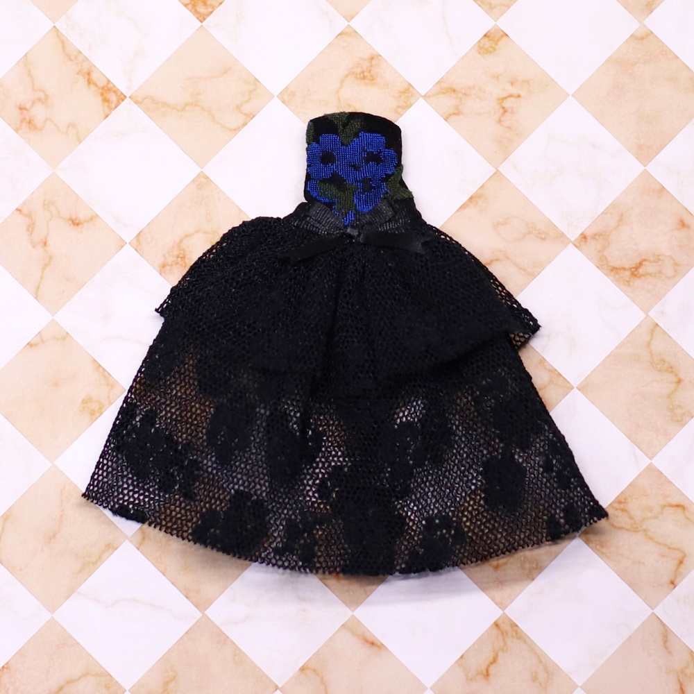 *チュールドレス {蒼バラ柄} ボリューム多め