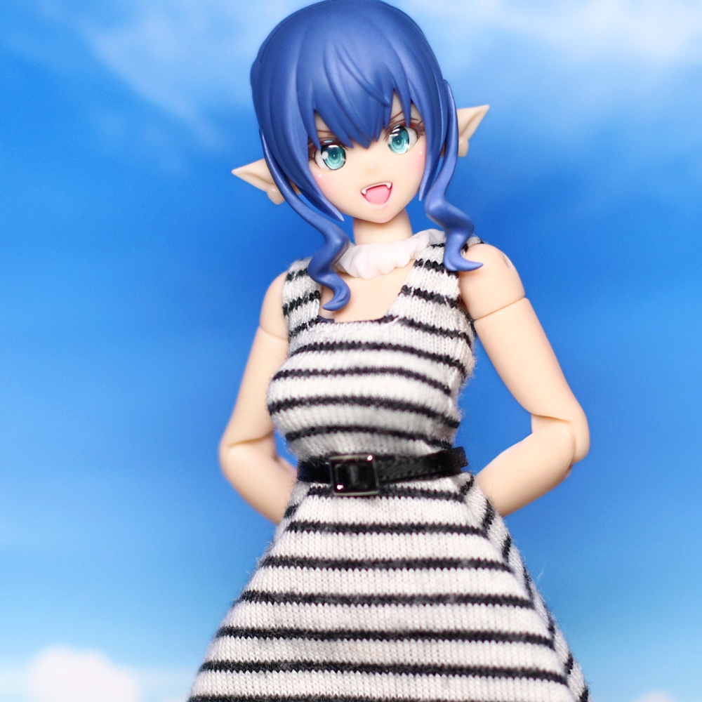 *EKワンピース {黒ボーダー 四角バックル}*