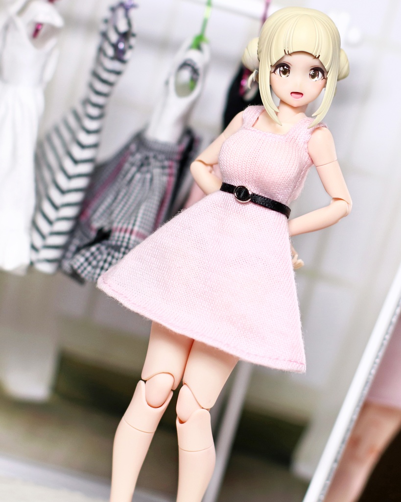 ＊EKワンピース {ピンク 丸銀バックル}＊