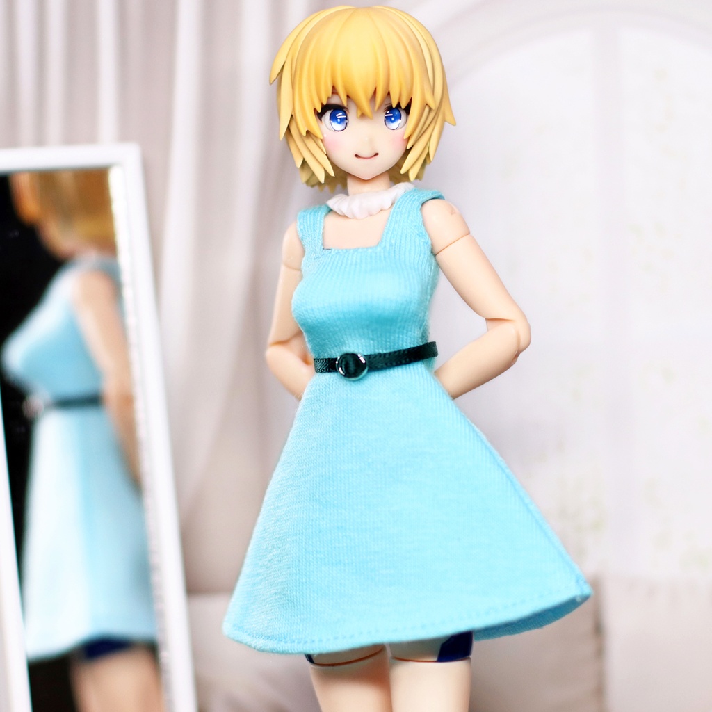 *EKワンピース水色 {丸銀バックル}*