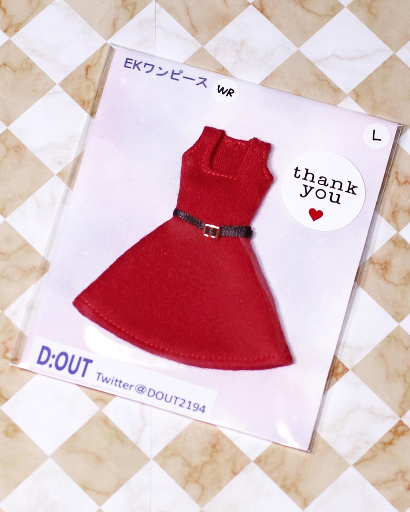 *EKワンピース ワインレッド Lsize {角金バックル}*