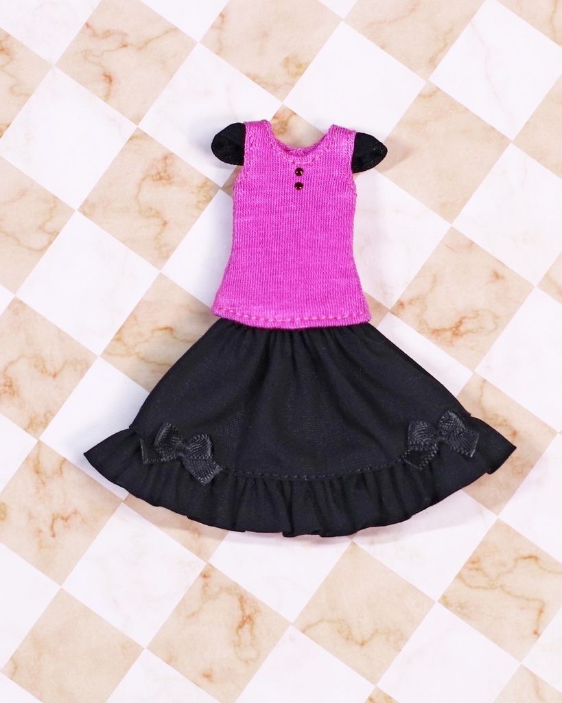 *ピンクトップススカートセット {マゼ×ブラ}*