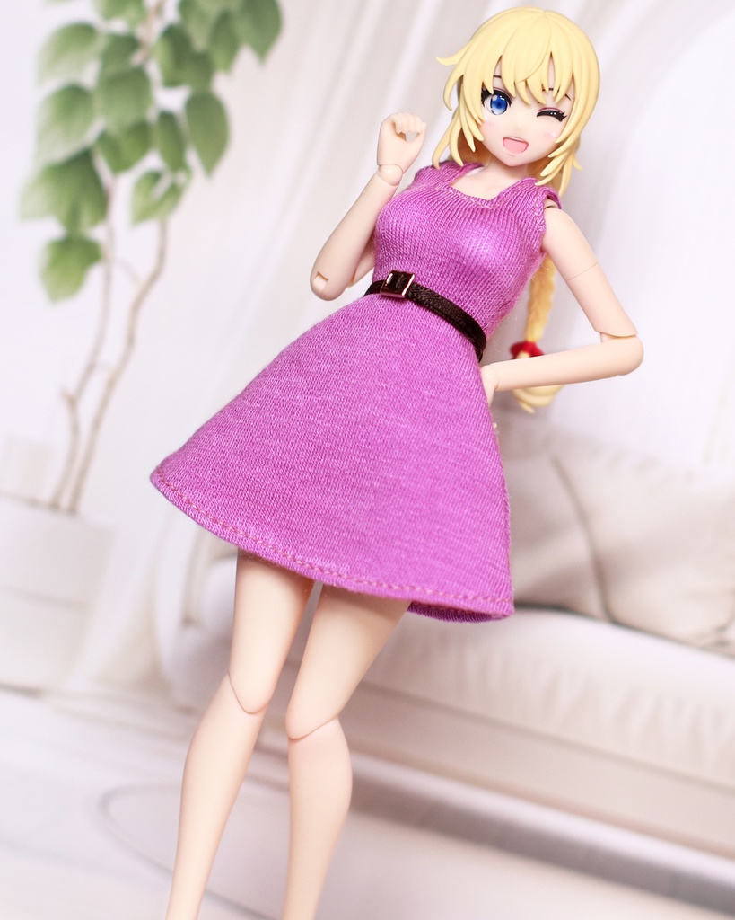 ＊EKワンピースマゼンダ Lサイズ {角銀バックル}＊