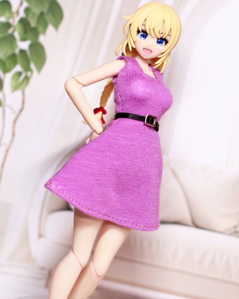 *EKワンピースマゼンダ Lサイズ {角銀バックル}*