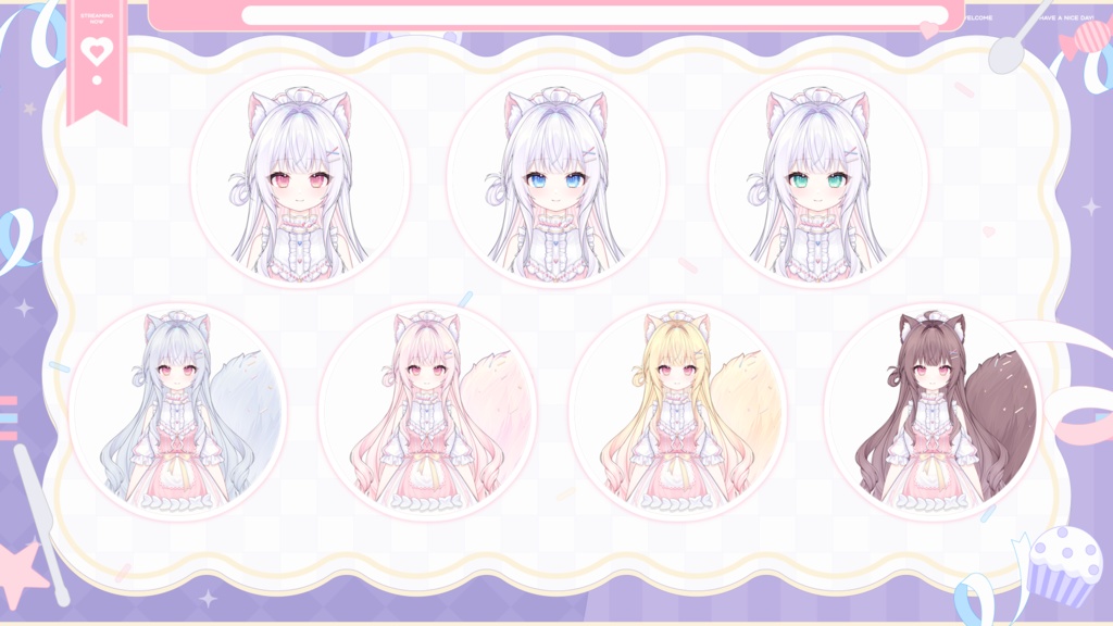 【live2dモデル量販】【 高精度】デザートおじょうさま