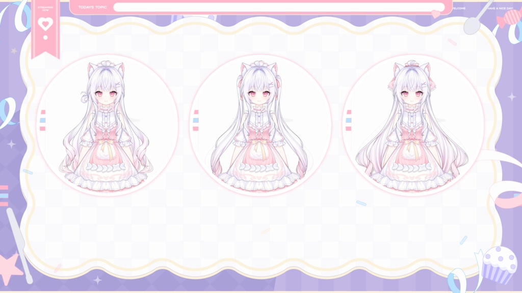 【live2dモデル量販】【 高精度】デザートおじょうさま