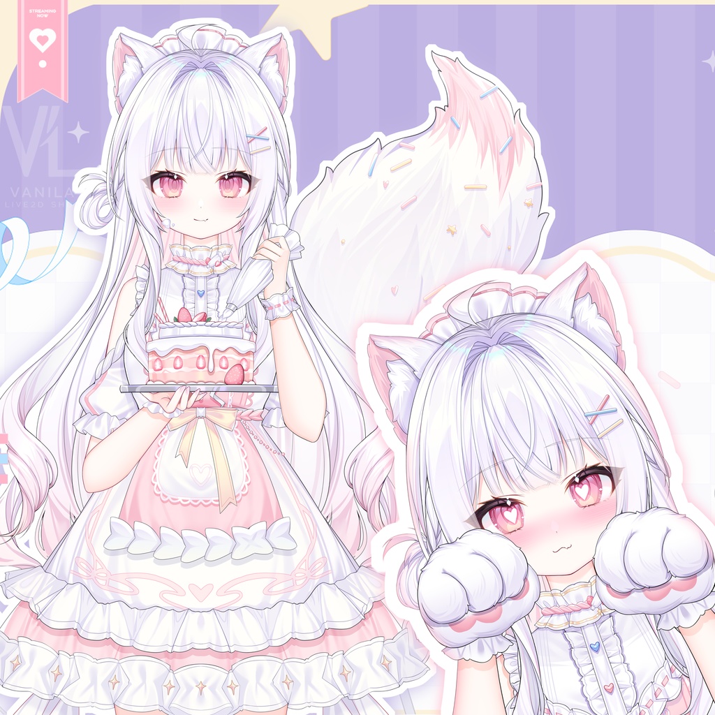 【live2dモデル量販】【 高精度】デザートおじょうさま