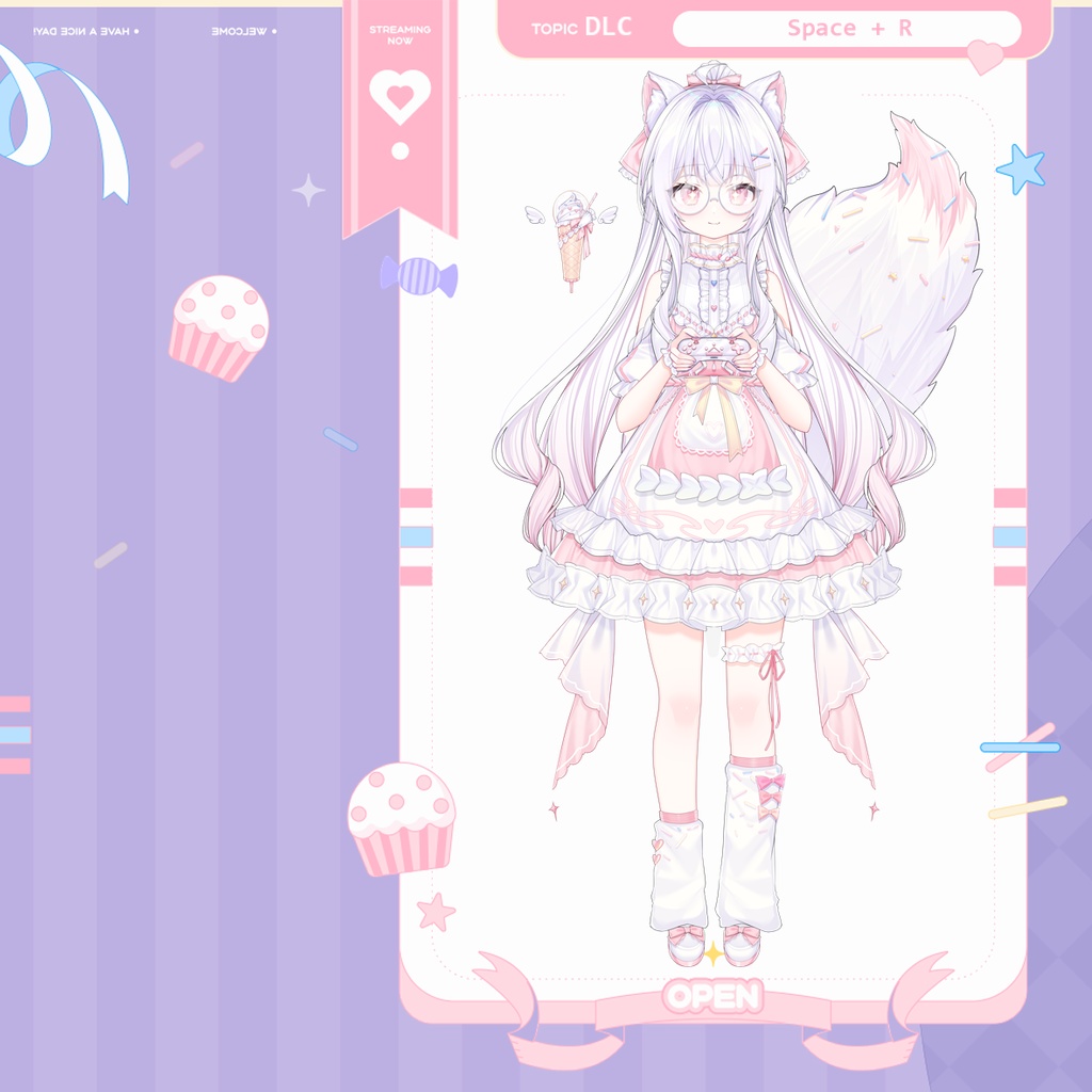 【live2dモデル量販】【 高精度】デザートおじょうさま