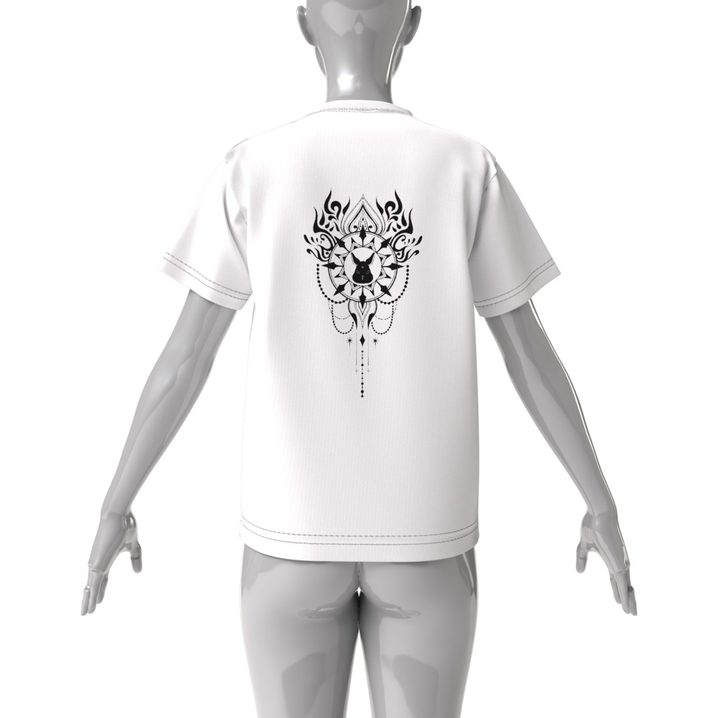 ビッグシルエットTシャツ(背中にニカとおそろいタトゥー)