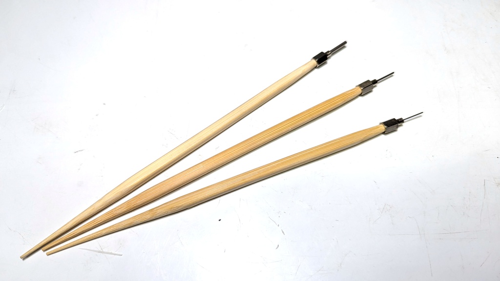 【自宅より発送】(竹製)刺すだけ塗装スティック(0.5mm/1mm/1.5mm/2mm孔用)