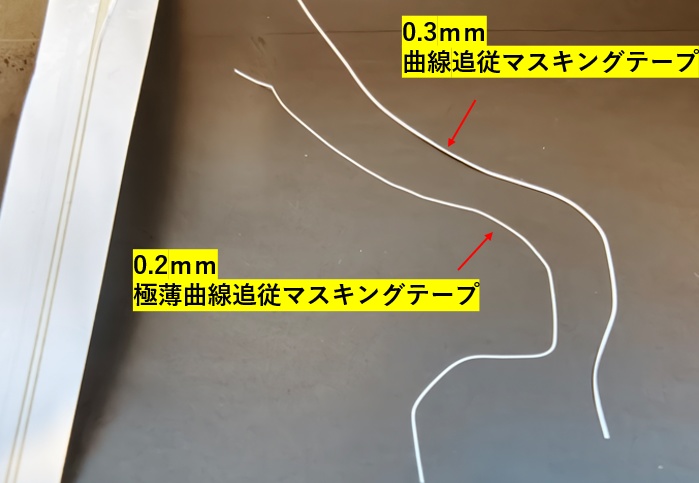 極薄曲線追従マスキングテープ(曲線マスキングテープ)