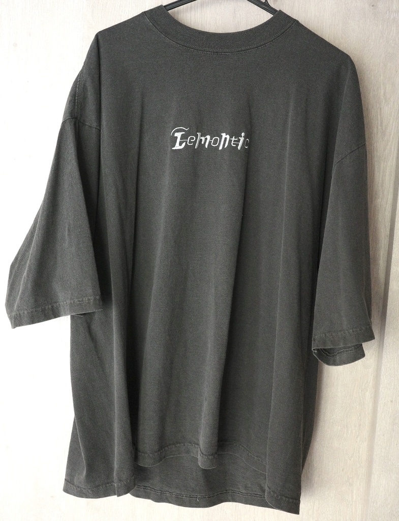 Lemontic 刺繍Tシャツ グレー×シルバー