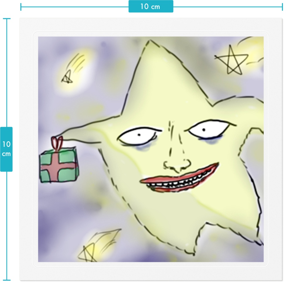 顔面星 ステッカー