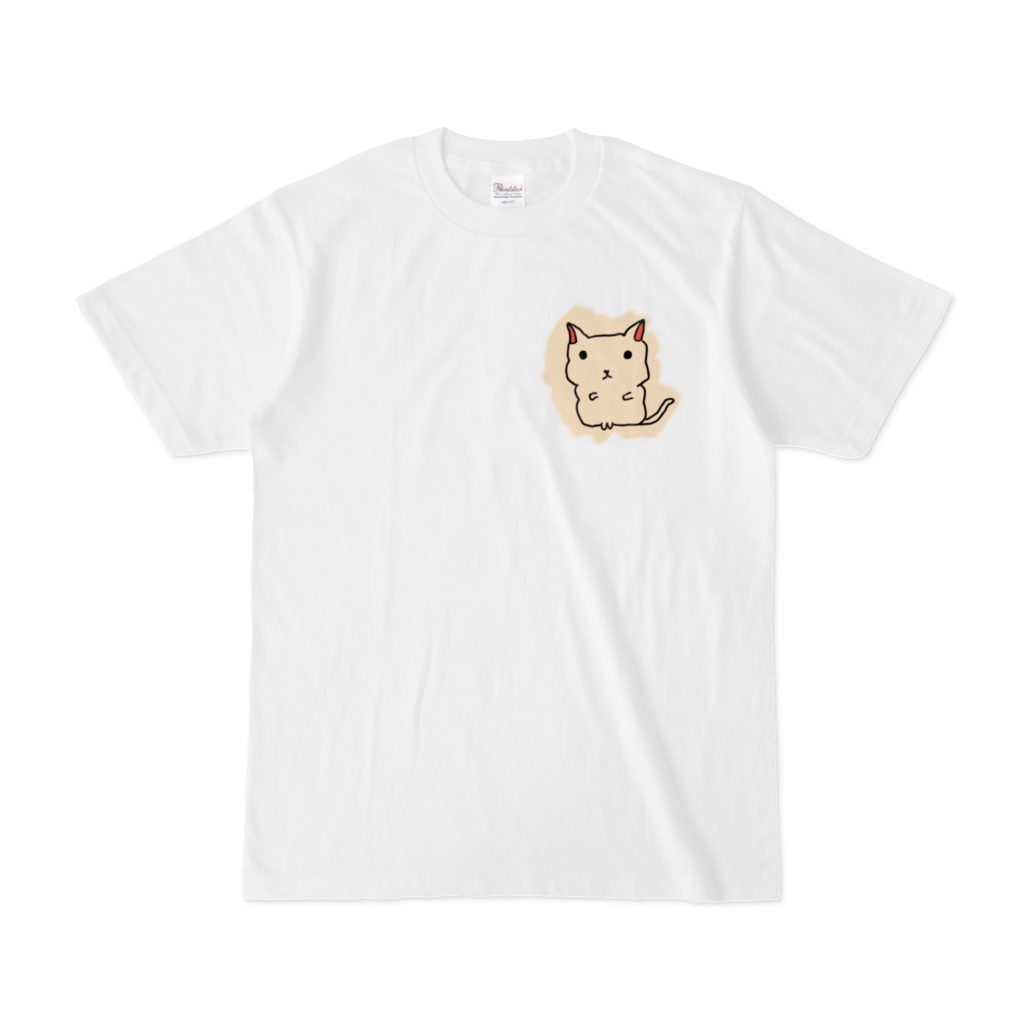 ミルクティー零し猫＆ヴさぎ 白T