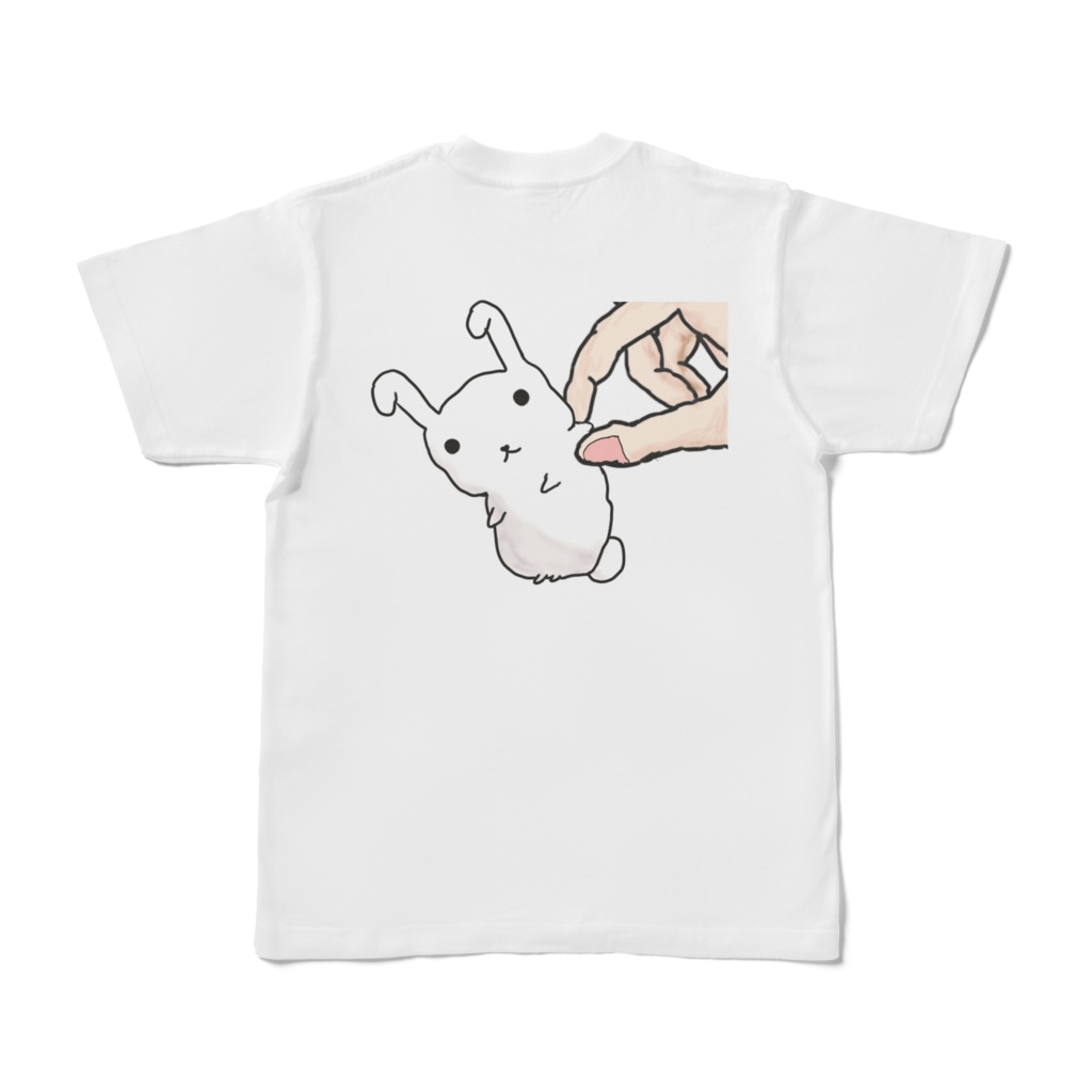 ミルクティー零し猫&ヴさぎ 白T