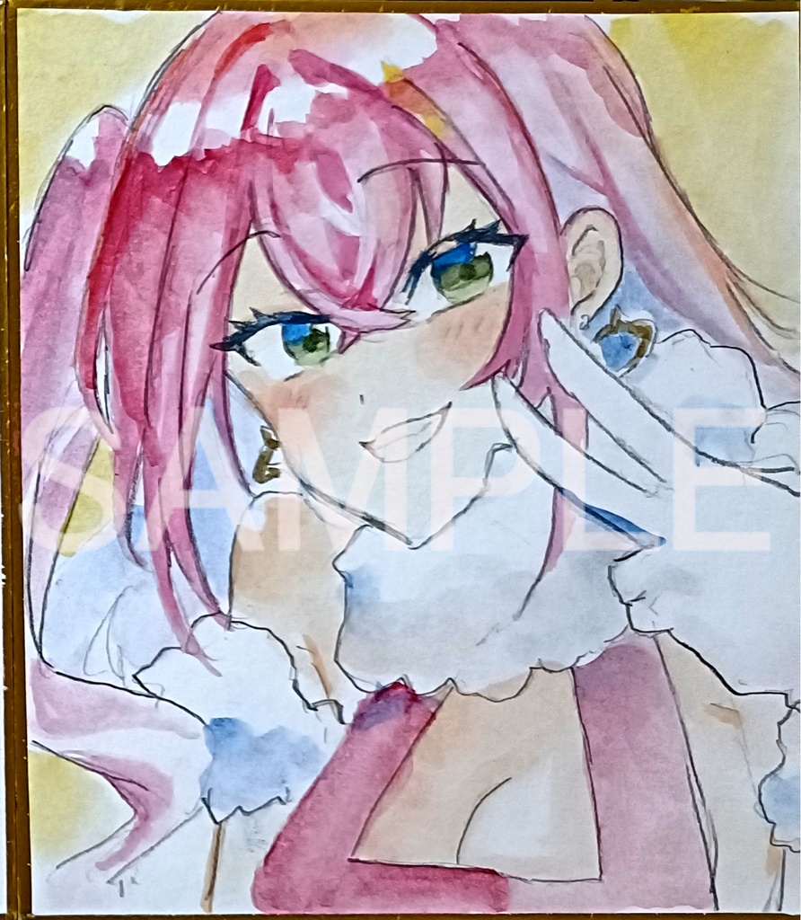 宛名付きミニ色紙イラスト①