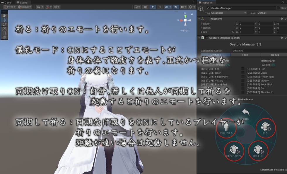 【無料】星に祈りを捧げるエモート【MA対応】
