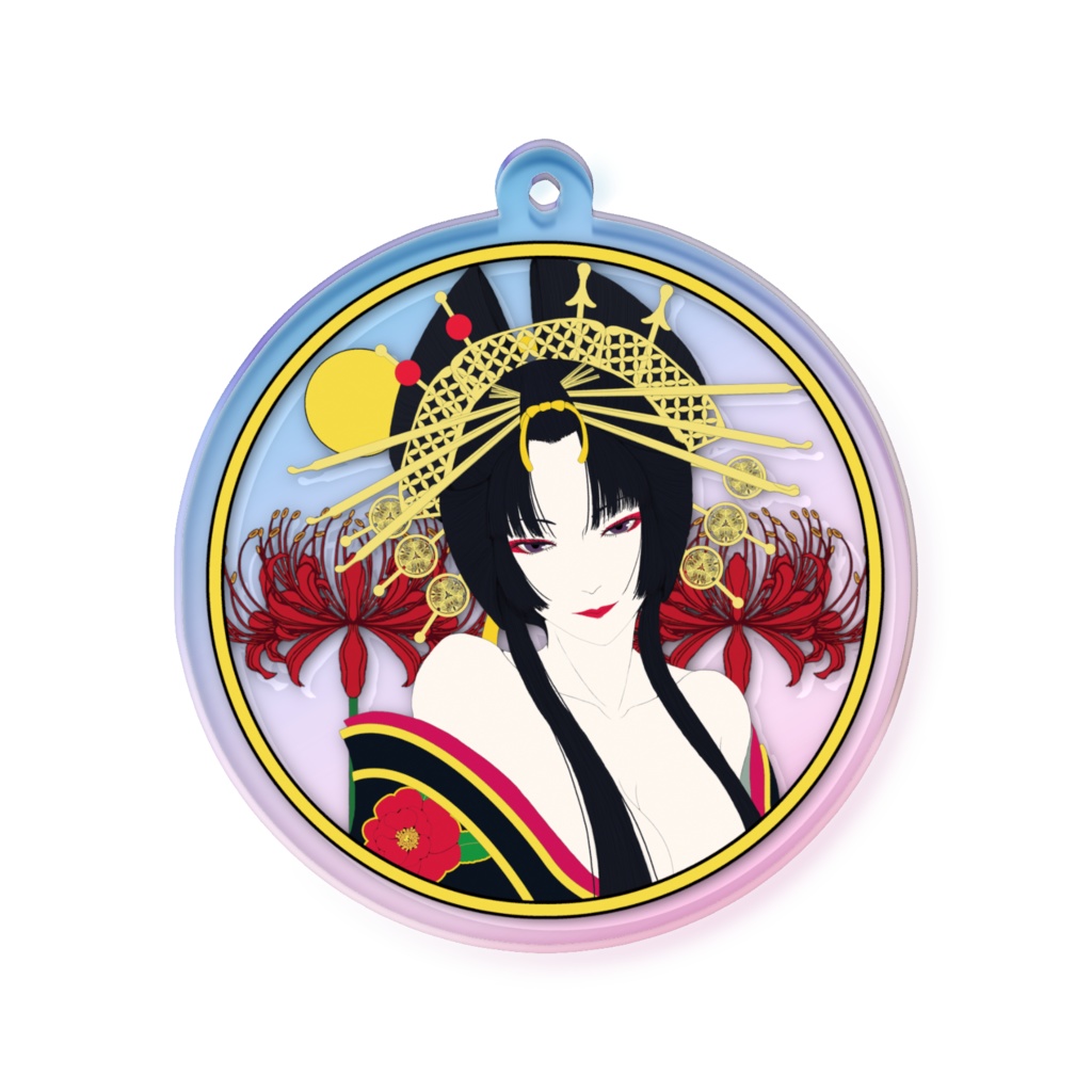 花魁アクリルキーホルダー【オーロラ】